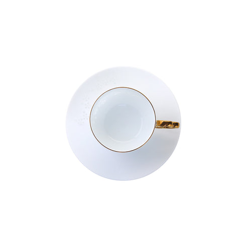 LINGLONG Small Flower 2 Piece Coffee Cup and Saucer Set