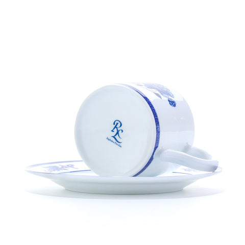QINGYUN 4 Piece Coffee Cup and Saucer Set