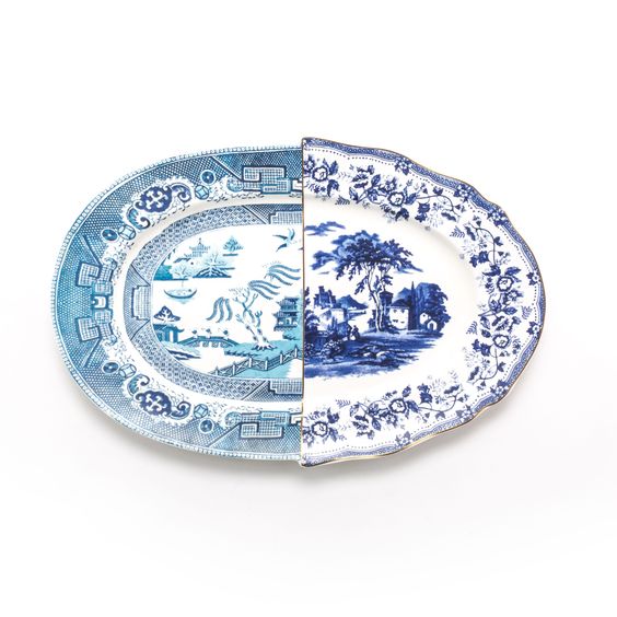 A comparison image of porcelain and ceramic items, highlighting their differences.