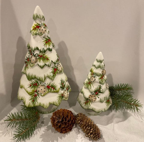 Old porcelain Christmas trees