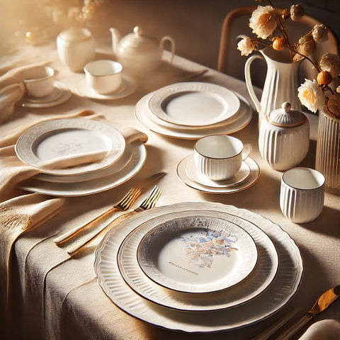 white dinner plate sets