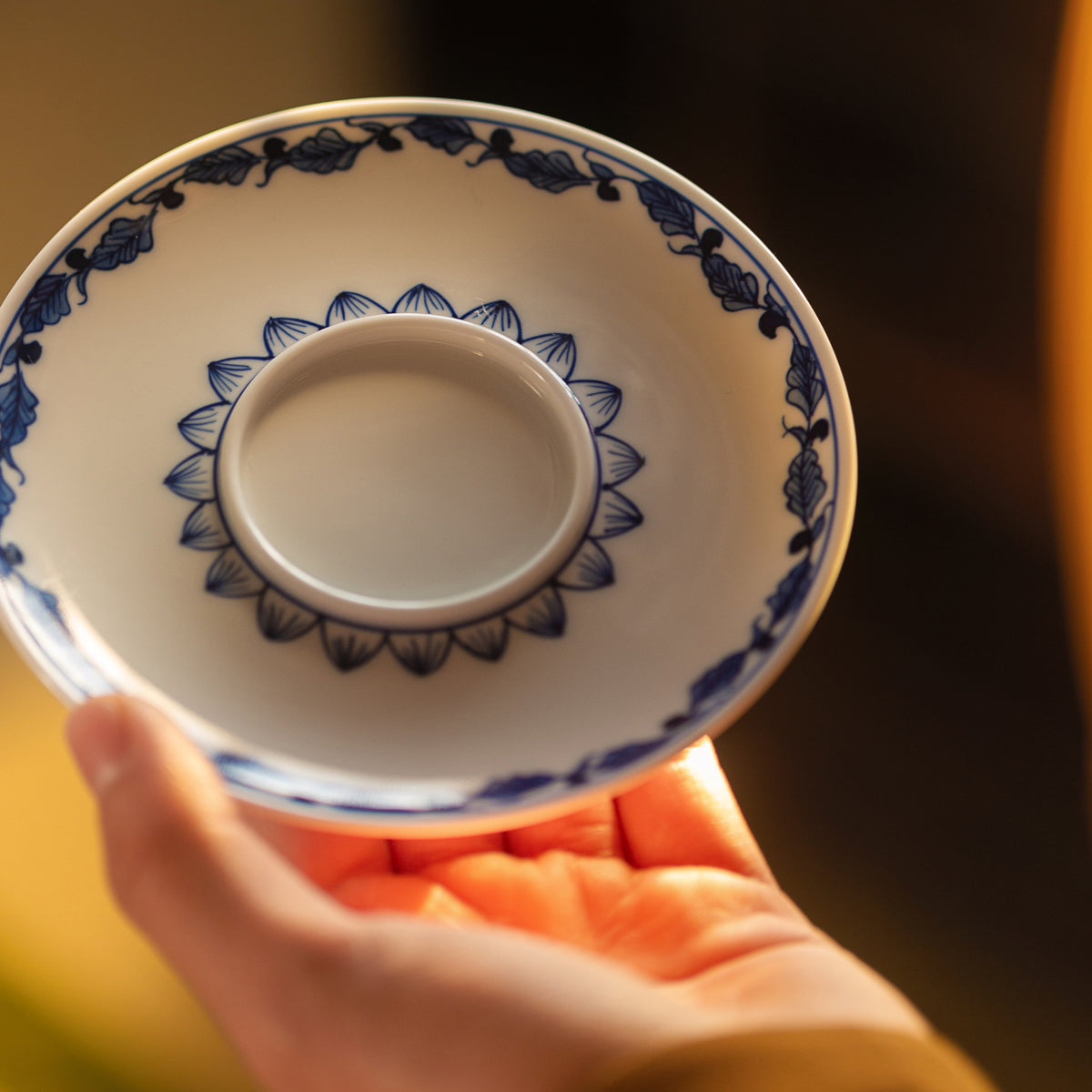 Luminous Landscapes · Hand-Painted 5-Piece Gaiwan Tea Set — detail view 4