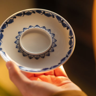 Luminous Landscapes · Hand-Painted 5-Piece Gaiwan Tea Set — detail view 4