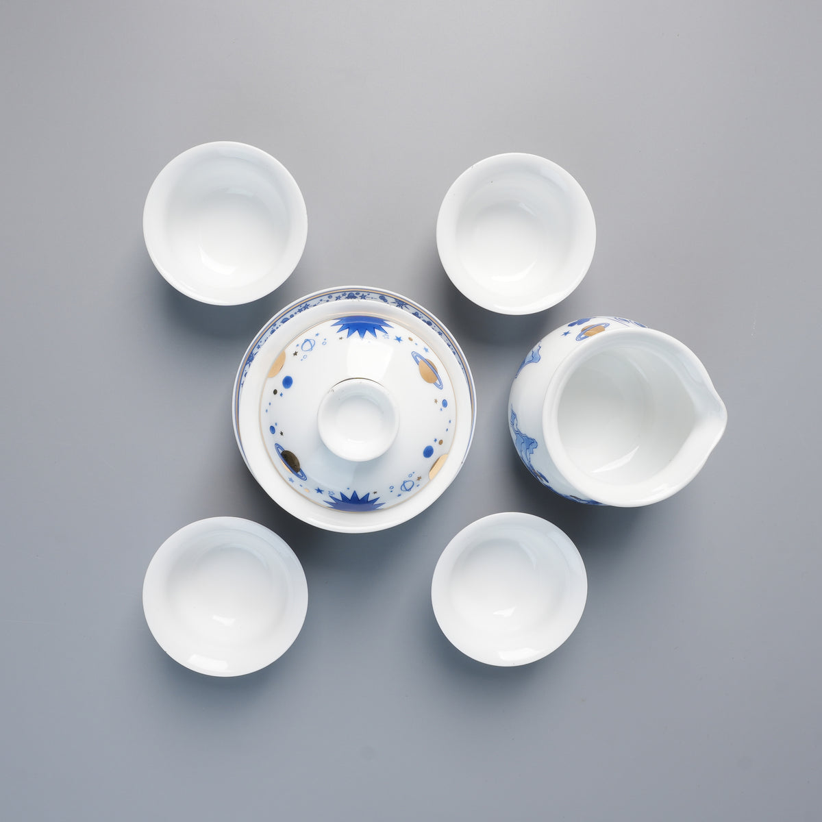 Battle of Balls Collaboration · 6-Piece Gongfu Tea Set — complete display