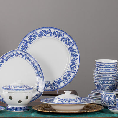 Blue Peony Scroll · 89-Piece Dinner Service — detail view 1