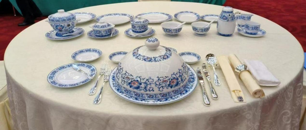 Lotus scroll banquet porcelain, company project archive