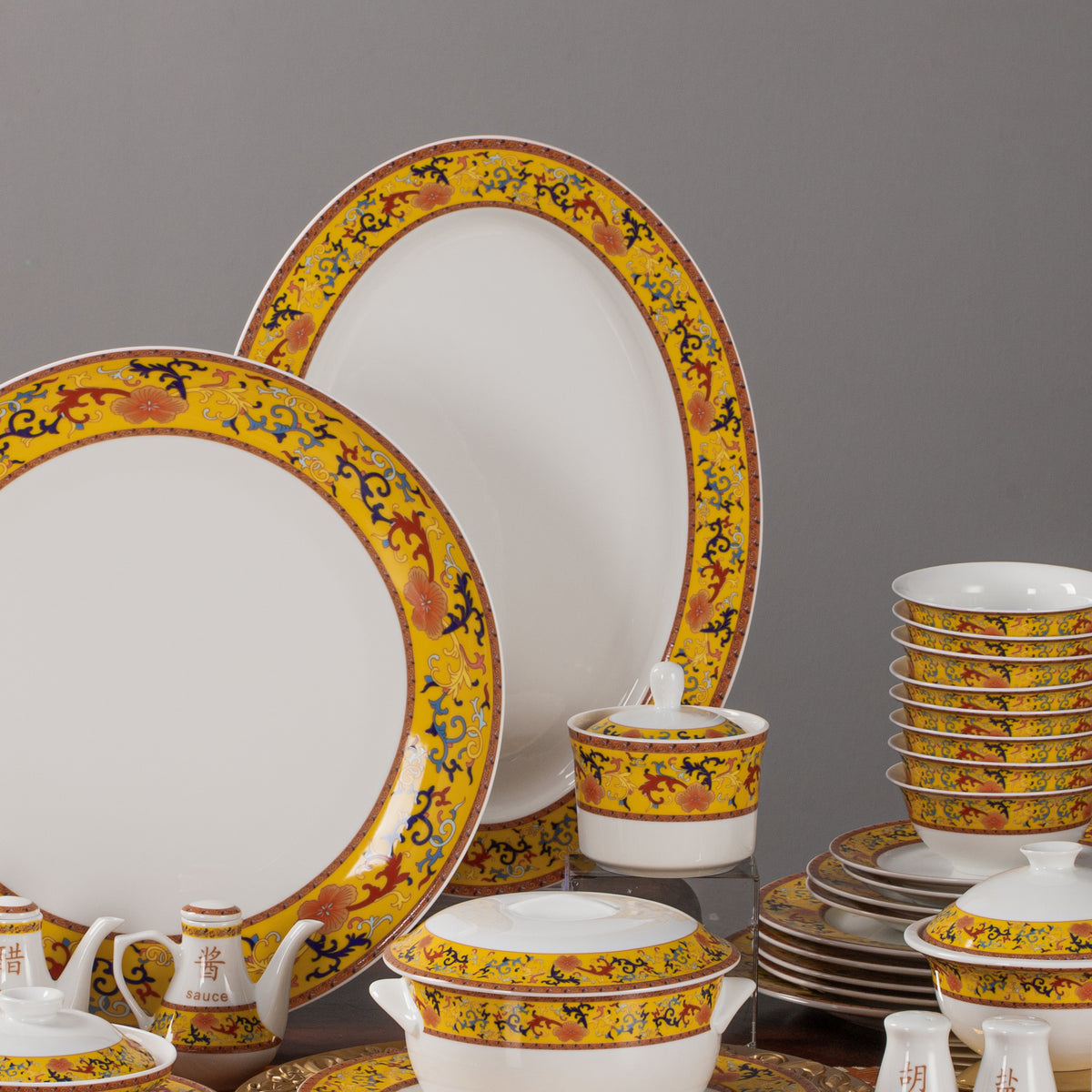 Wishes in Bloom · Yellow Floral Tableware — detail view 1